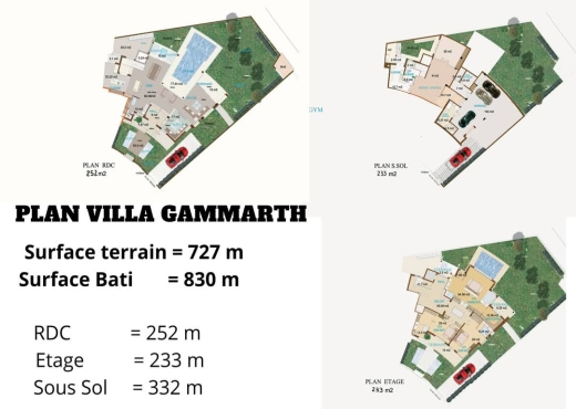 A Vendre villa de maître inachevée à Gammarth - Bien immobilier à {"id":23,"country_id":219,"name":"TUNIS","slug":"tunis"} - Image 2 - Agence Immobilière New Way